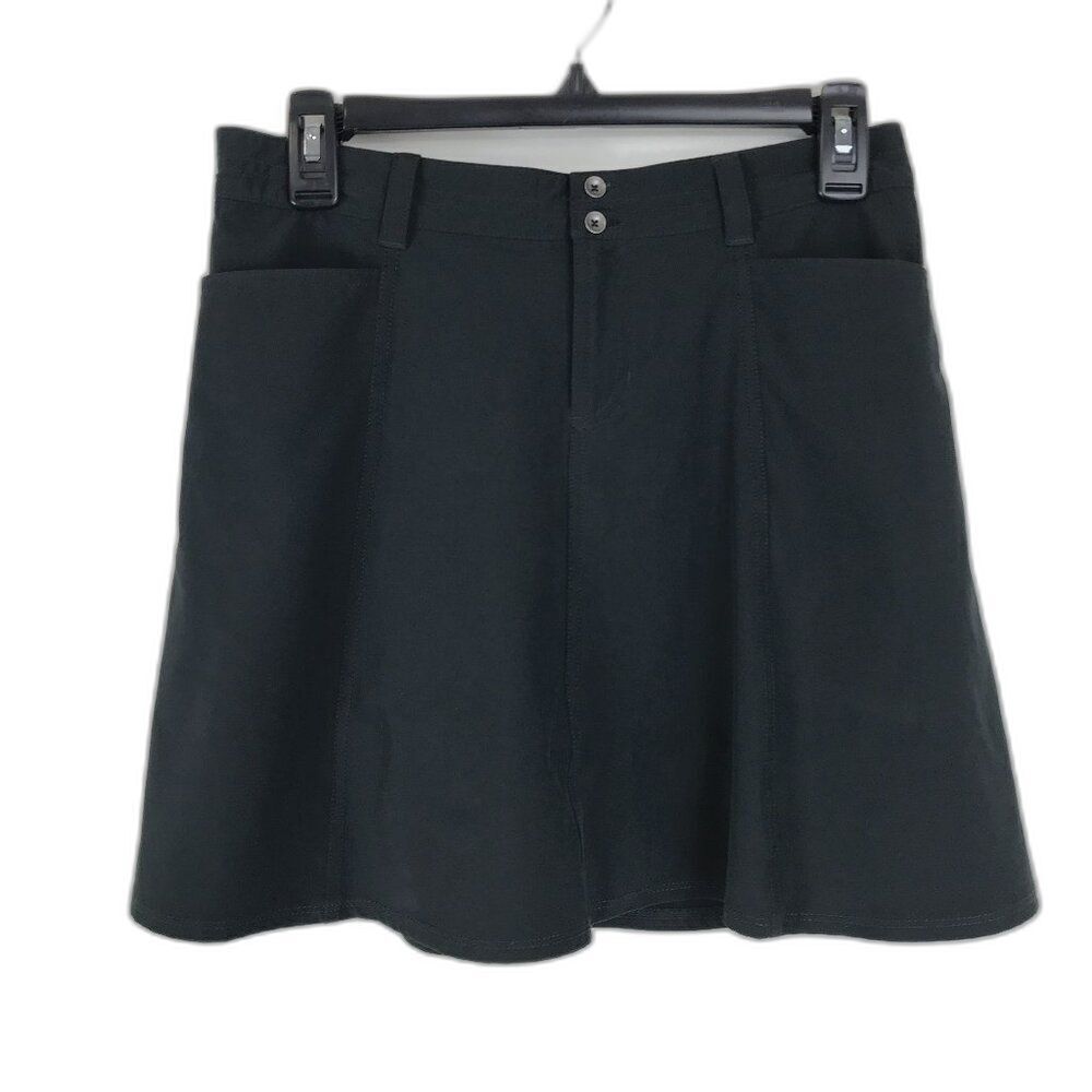 Eddie Bauer Travex Skort Womens Size 0 Black Stretch Pockets Hiking Golf Outdoor
